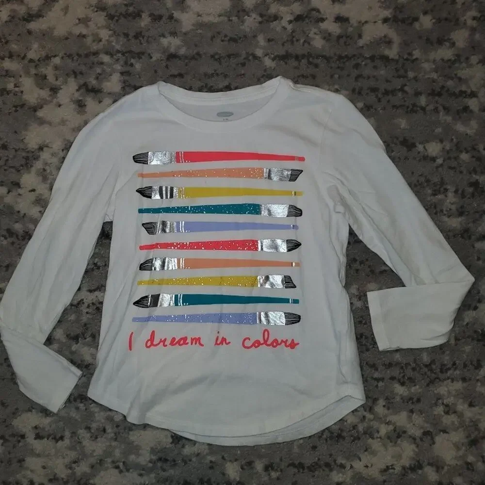 Girls Set of 4 Longsleeved Tops || Med 7/8